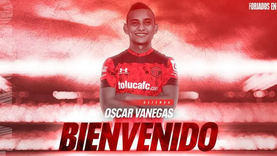 Toluca: Óscar Vanegas, nuevo refuerzo de los Diablos Rojos rumbo al Apertura 2021
