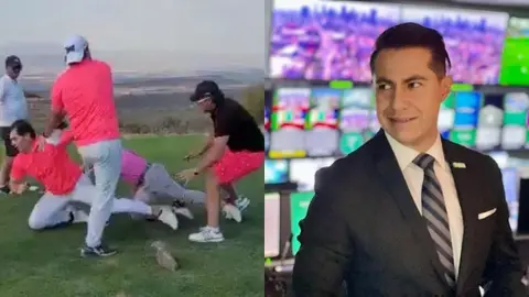 Leo Riaño hizo narración especial de pelea campal en campo de golf que se viralizó