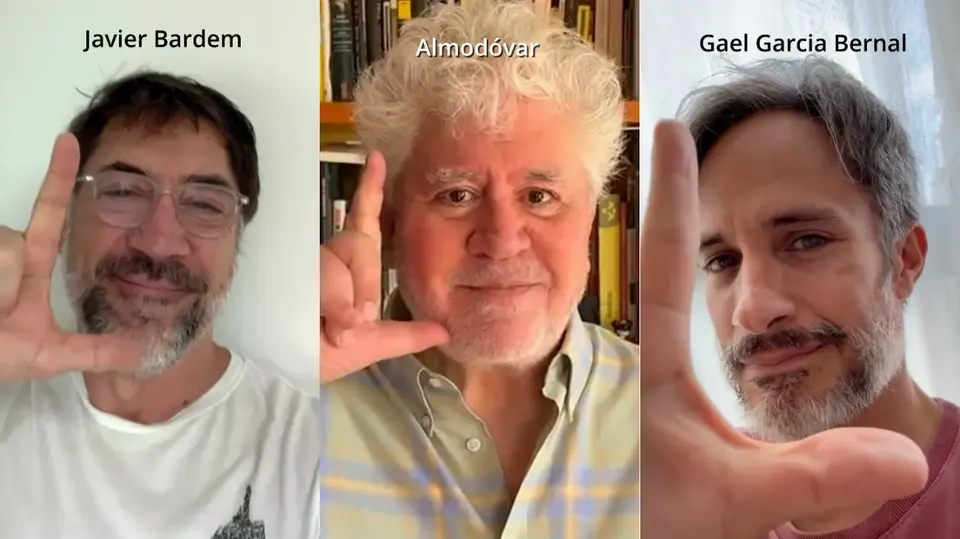 Famosos de distintos países hicieron el gesto de la letra L. / @kleber_mendonca_filho