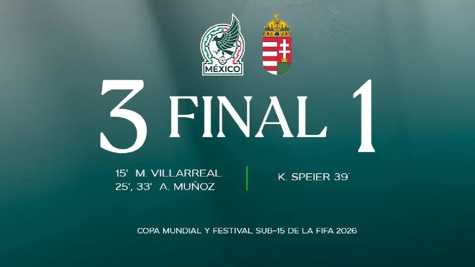 Marcador final entre México y Hungría Sub-15 | X:@miseleccionsubs
