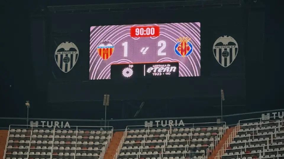 Estadio de Mestalla tras el Valencia vs Villarreal | x:@VillarrealFC