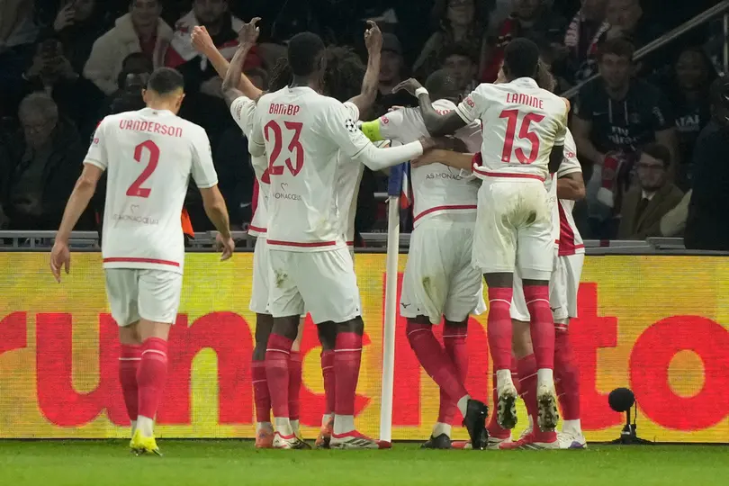 Monaco celebrando el gol del empate l AP