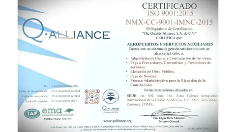 La certificación ISO es garantía de un servicio de primer nivel/ASA