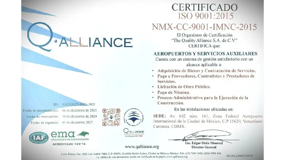 La certificación ISO es garantía de un servicio de primer nivel/ASA