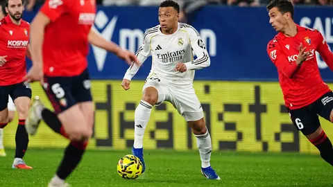Mbappé durante el partido de Real Madrid contra Osasuna en LaLiga | AP