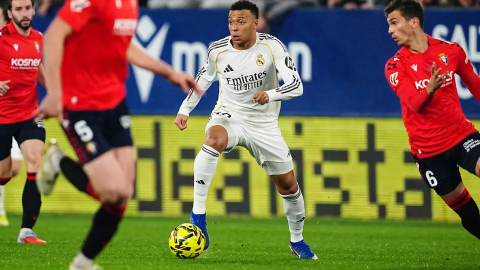 Mbappé durante el partido de Real Madrid contra Osasuna en LaLiga | AP