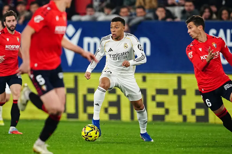 Mbappé durante el partido de Real Madrid contra Osasuna en LaLiga | AP