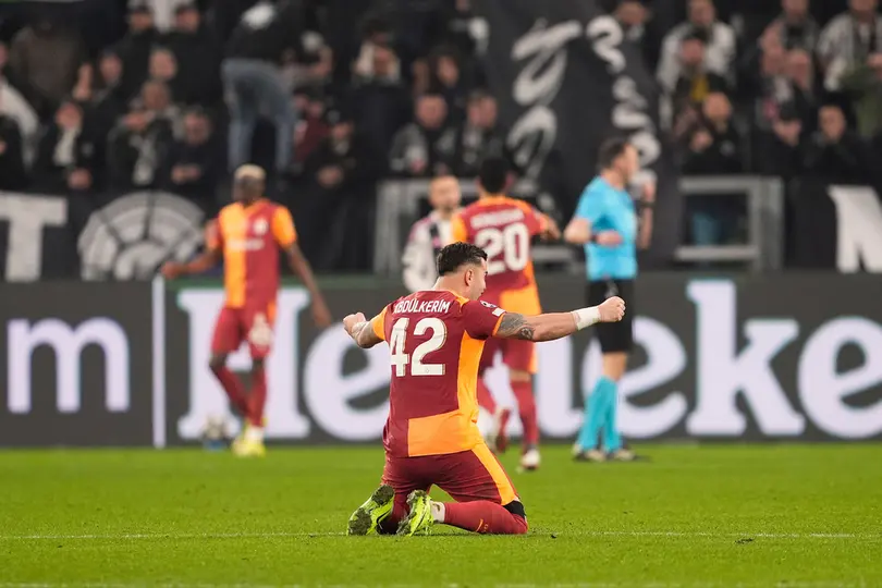 Abdulkerim Bardakci celebra el gol de Galatasaray en Turín | AP