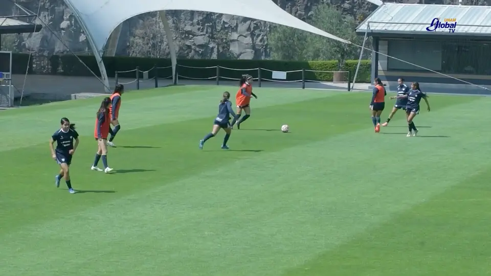 Pumas Femenil en un entrenamiento mostrado en el video de presentación | Captura de pantalla