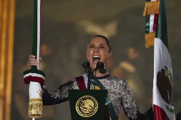Claudia Sheinbaum encabeza el ranking de aprobación en América Latina con 72.3%./ AP