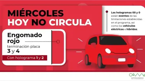 Autos con holograma 0 y 00 están exentos de la restricción./ X