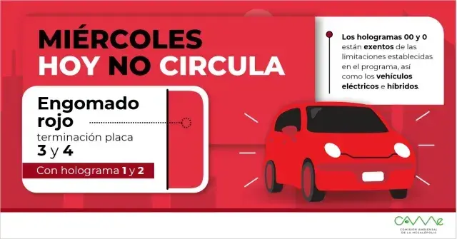 Autos con holograma 0 y 00 están exentos de la restricción./ X