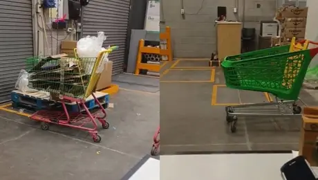 VIDEO: Trabajador llora cuando capta a carritos de supermercado moverse solos