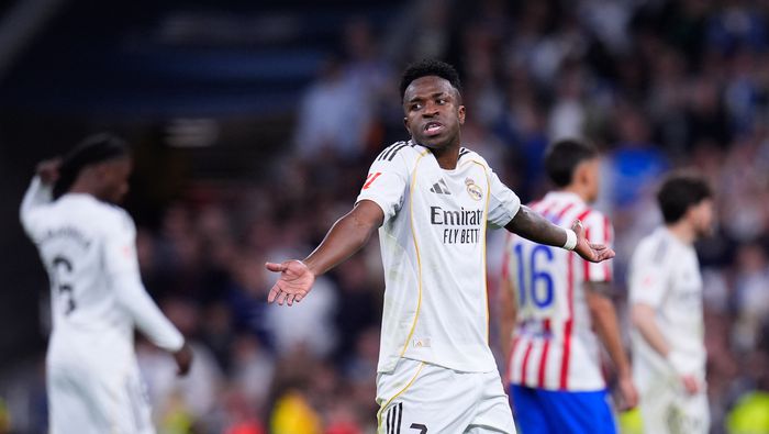 Vinicius con Real Madrid durante el Derbi Madrileño en LaLiga | AP