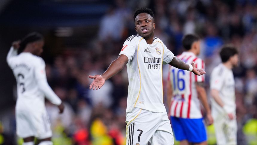 Vinicius con Real Madrid durante el Derbi Madrileño en LaLiga | AP