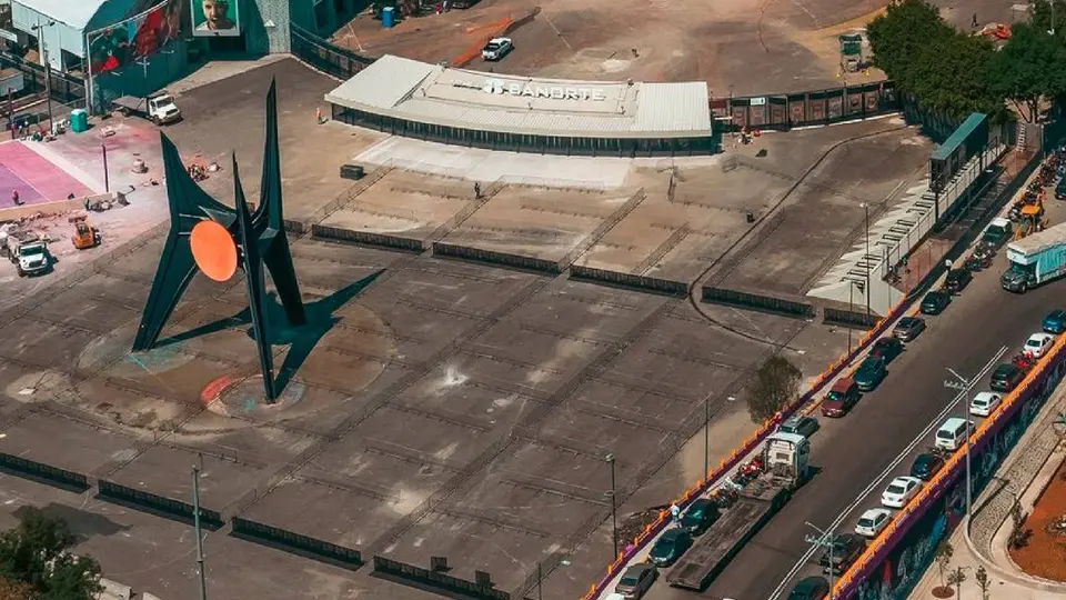 Las obras en el estacionamiento del Coloso de Santa Úrsula parecen inconclusas/X: @MXESTADIOS