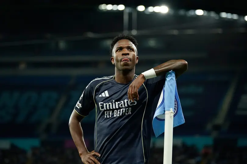 Vinicius en celebración con Real Madrid en la Champions League | AP