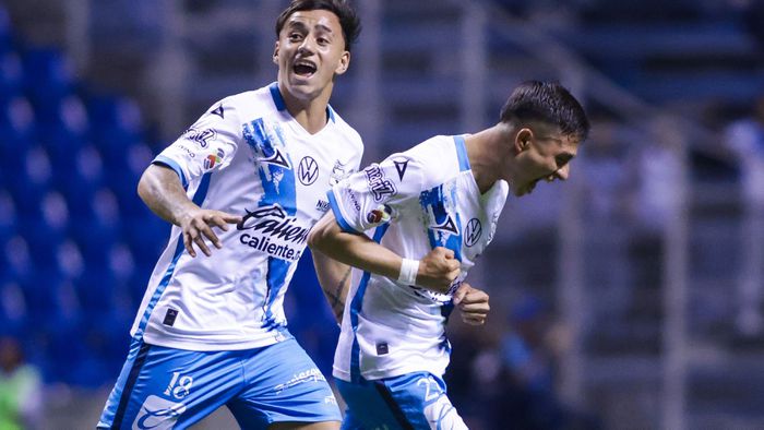 Brayan Garnica festeja gol de Puebla ante Querétaro | MEXSPORT