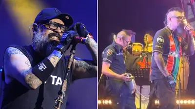 Dr. Shenka canta con oxígeno en concierto de Panteón Rococó en Neza