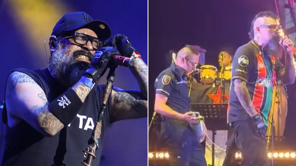Dr. Shenka canta con oxígeno en concierto de Panteón Rococó en Neza