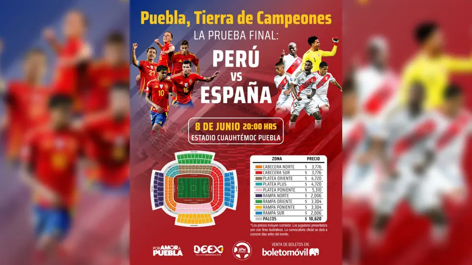 Precios España vs Perú | X: @boletomovil
