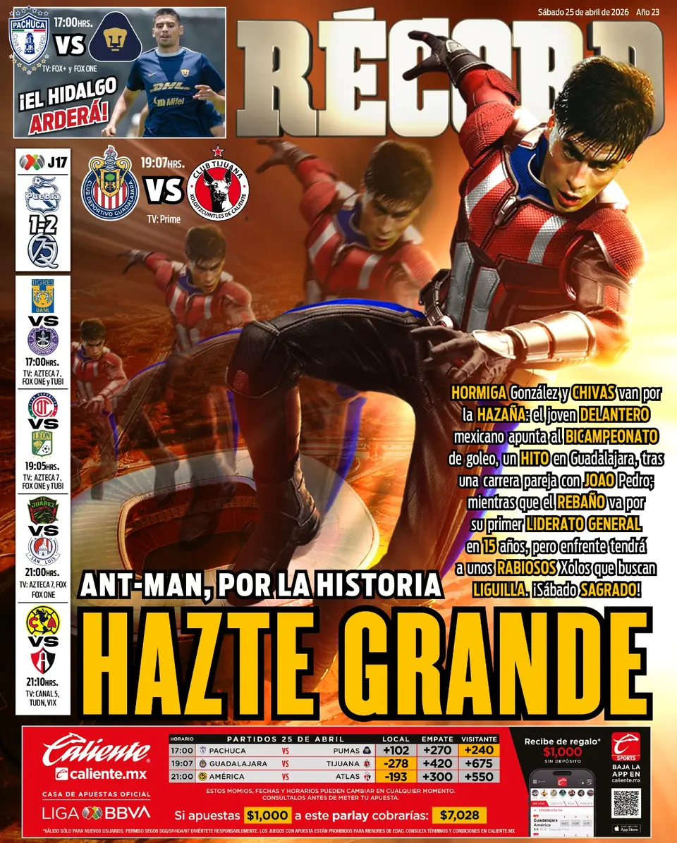 Portada RÉCORD 25 de abril de 2026