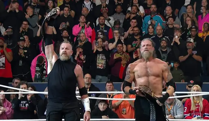 Adam Copeland y Christian Cage ganando los campeonatos en pareja de AEW | AEW