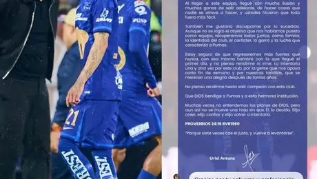 ÚLTIMO MOMENTO ANTUNA LE PIDE PERDÓN A LA AFICIÓN DE PUMAS