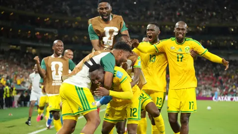 Sudáfrica celebra el gol | AP