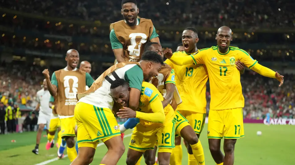 Sudáfrica celebra el gol | AP