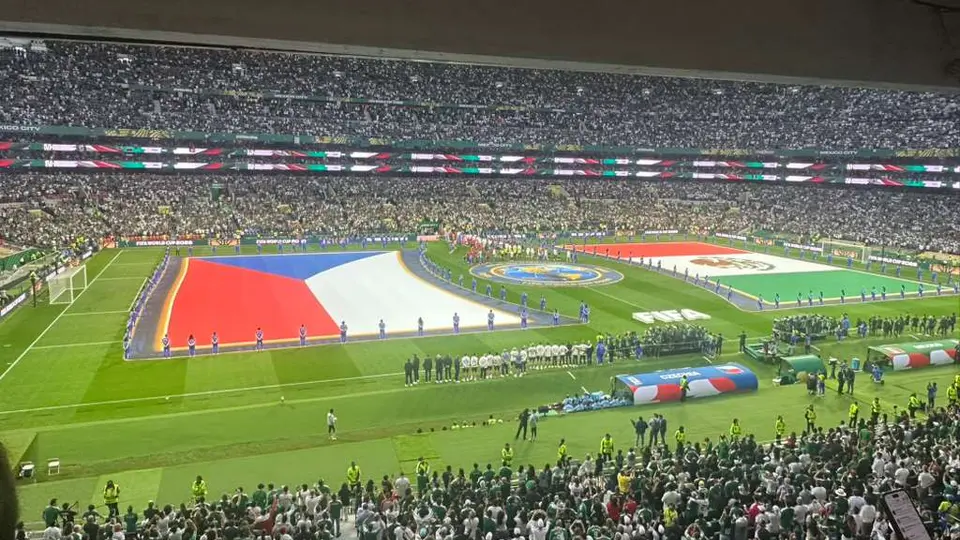 México y Chequia en el protocolo de los himnos de la Copa del Mundo