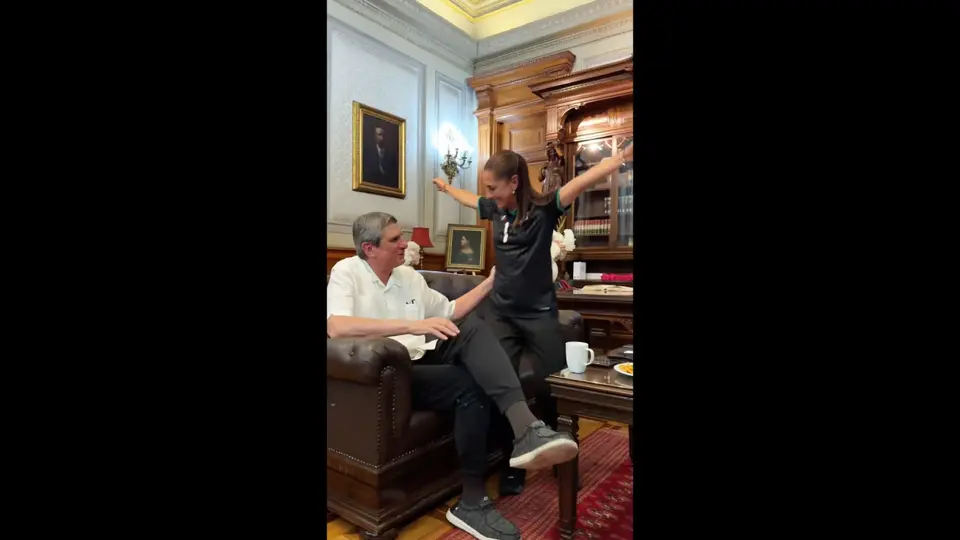 La mandataria celebró cada gol junto a su esposo Jesús María Tarriba / Especial