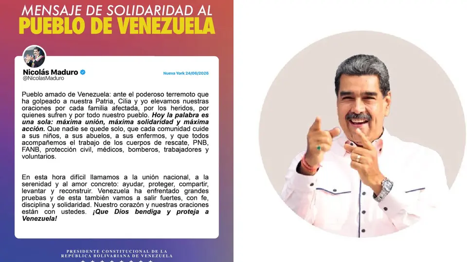 Nicolás Maduro mandó un mensaje a su pueblo para que permanezca unido ante el desastre / Especial