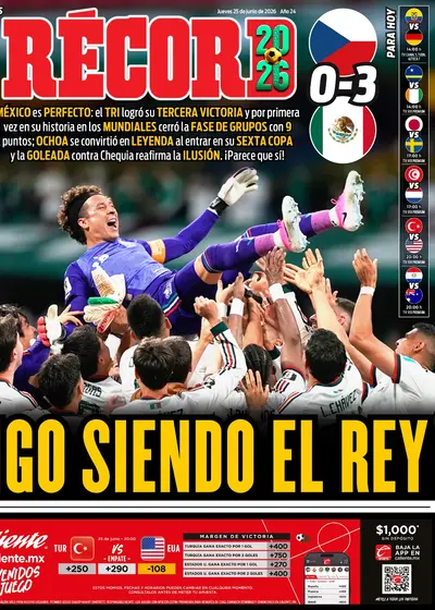 Portada RÉCORD 25 de Junio de 2026