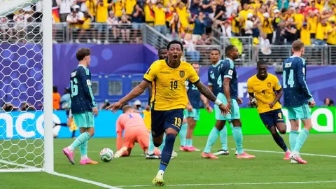 Gonzalo Plata tras anotar el gol de la victoria de Ecuador | AP