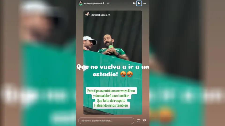 El presunto agresor | INSTAGRAM @raulalonsojimenez9