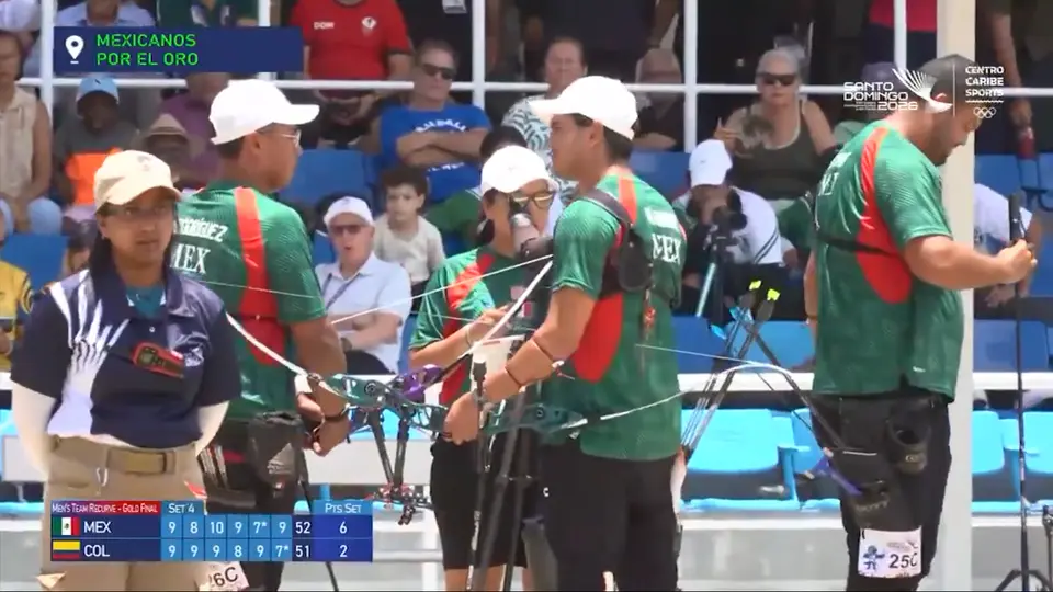 Competencia masculina de tiro con arco | Captura de X