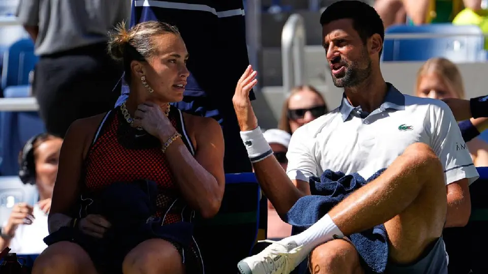Novak Djokovic y Aryna Sabalenka en el US Open | AP
