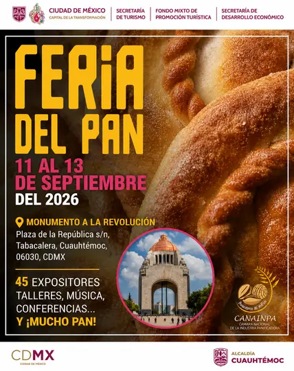 El primer Festival del Pan Dulce Mexicano llegará a la CDMX del 11 al 13 de septiembre de 2026./@cdmx