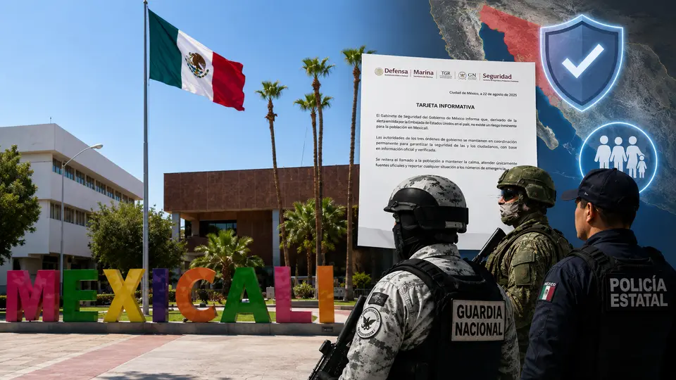 ¡MEXICALI EN ALERTA! Gabinete de Seguridad descarta amenaza tras aviso de EU