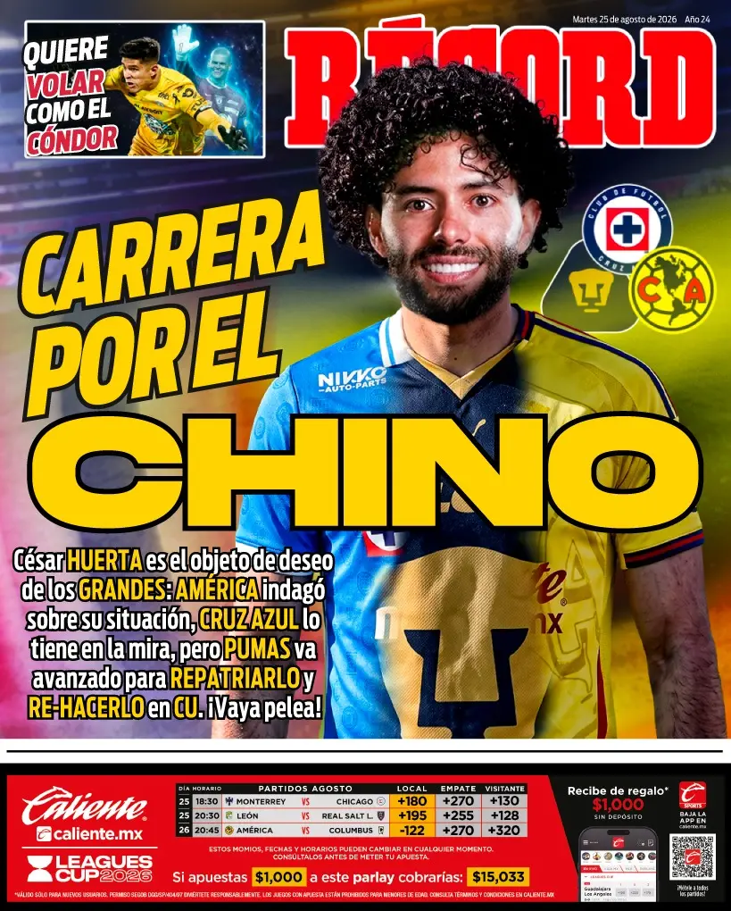 Portada RÉCORD 25 de agosto de 2026