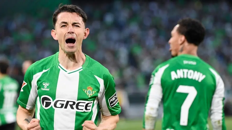Fidalgo en celebración con Betis en LaLiga | AFP