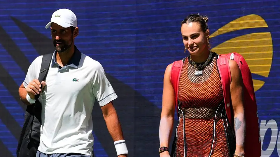 Novak Djokovic y Aryna Sabalenka en el US Open | AP