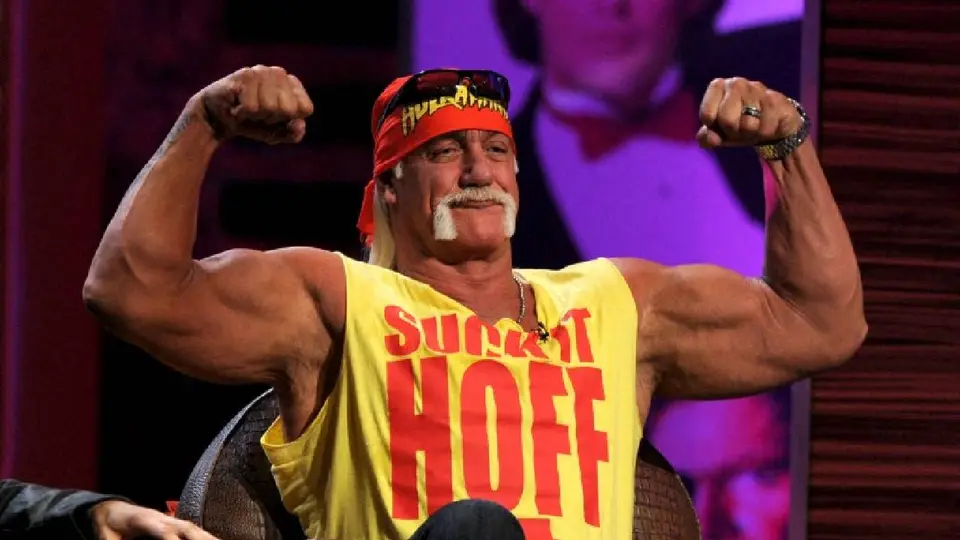 Hulk Hogan realizando su mítica pose | AFP