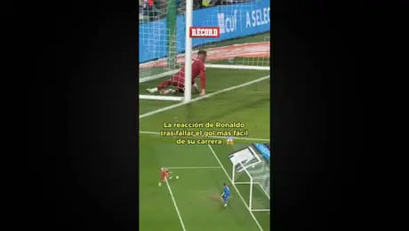 Cristiano Ronaldo falló una clarísima contra Gales