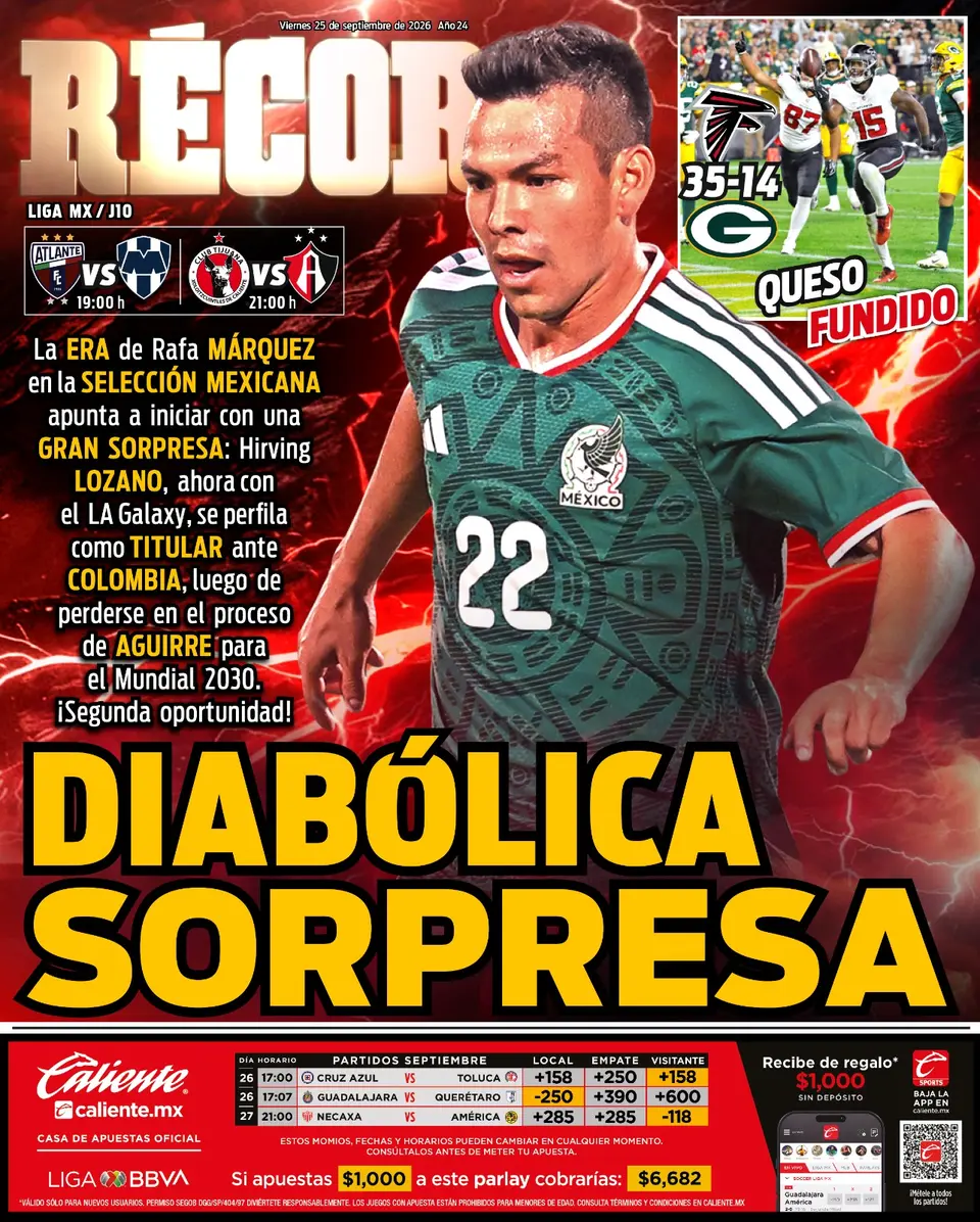 Portada RÉCORD 25 de Septiembre de 2026