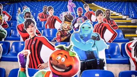 Milan: Personajes de Fortnite adornaron las tribunas del San Siro