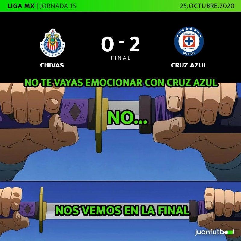 Los mejores memes de la derrota de Chivas ante Cruz Azul