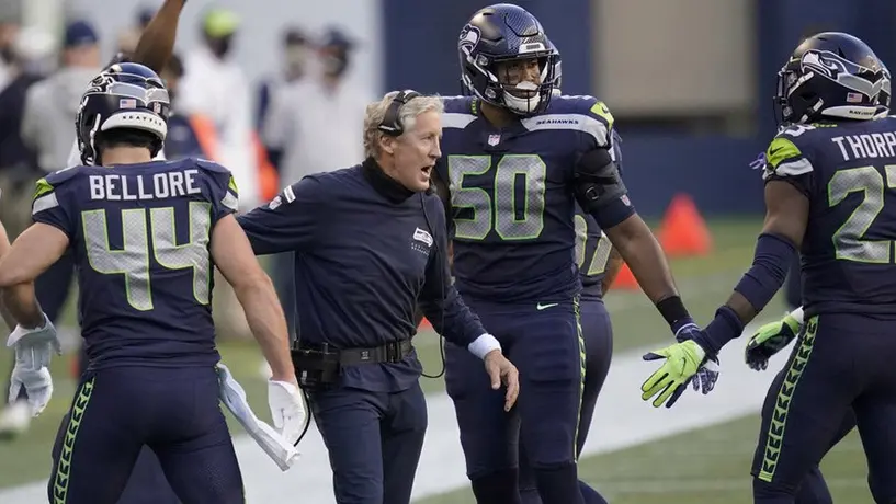 Pete Carroll, Vic Fangio y Shanahan, multados con 100 mil dólares por no usar cubrebocas