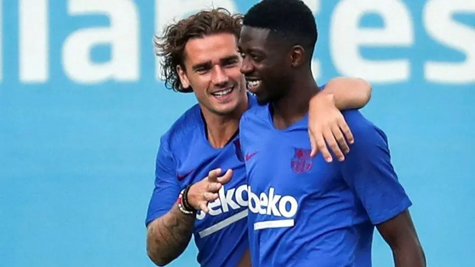 Barcelona: Dembélé y Griezmann volvieron a entrenar de cara al duelo contra Napoli